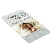 Damask  Lace sparen de Datum Magnet van de Foto Magneet (Rechterzijde)