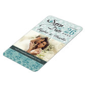 Damask  Lace sparen de Datum Magnet van de Foto Magneet (Linkerzijde)