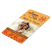 Damask Lace sparen de Datum Magnet van de Foto Magneet (Linkerzijde)