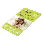 Damask Lace sparen de Datum Magnet van de Foto Magneet (Linkerzijde)
