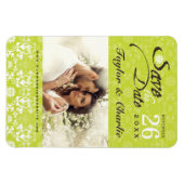 Damask Lace sparen de Datum Magnet van de Foto Magneet (Horizontaal)