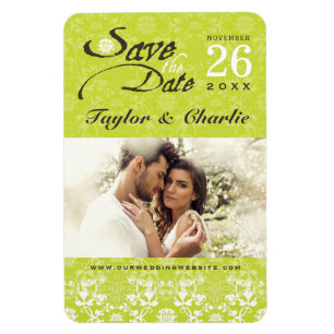 Damask  Lace sparen de Datum Magnet van de Foto Magneet