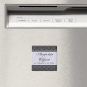 Damask Lavendel Bruiloft Favor Magnet (Insitu (Vaatwasser))