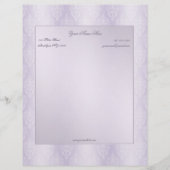 Damask Lavender Shine Persoonlijk Briefhoofd (Voorkant)