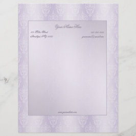 Damask Lavender Shine Persoonlijk Briefhoofd