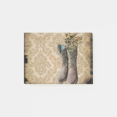 Damask lavender Western country cowboy laarzen Post-it® Notes (Voorkant)
