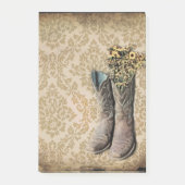 Damask lavender Western country cowboy laarzen Post-it® Notes (Voorkant)
