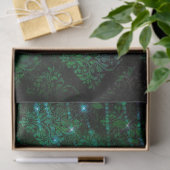 Damask, Leaves en Lights op Green Decoupage Tissuepapier (Geschenk)