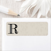 Damask Letter R - Black Etiket (Insitu)