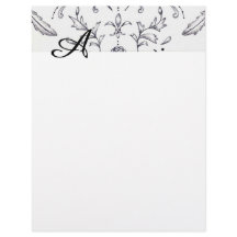 Damask Letterhead Black en White
