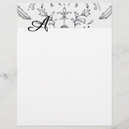 Damask Letterhead Black en White