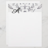 Damask Letterhead Black en White (Voorkant / Achterkant)