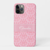 Damask lichtroze kangoeroe poot naam Case-Mate iPhone case (Achterkant)