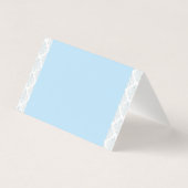 Damask Light Blue Religious Cross Zitplaatsen Kaart (Achterkant)
