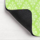Damask Lime Green Pattern Mousepad Muismat (Hoek)