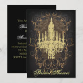 Damask Limoen Chandelier  vrijgezellenfeest Kaart (Voorkant / Achterkant)