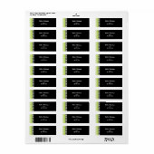 damask limoen Retouradreslabel Etiket (Full Sheet)