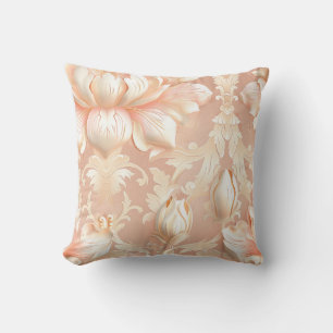 Damask luxury texture of cream lily flower blossom kussen