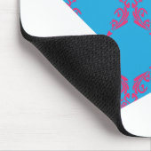 Damask Magenta-Aqua 2 Muismat (Hoek)