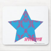 Damask Magenta-Aqua 2 Muismat (Voorkant)