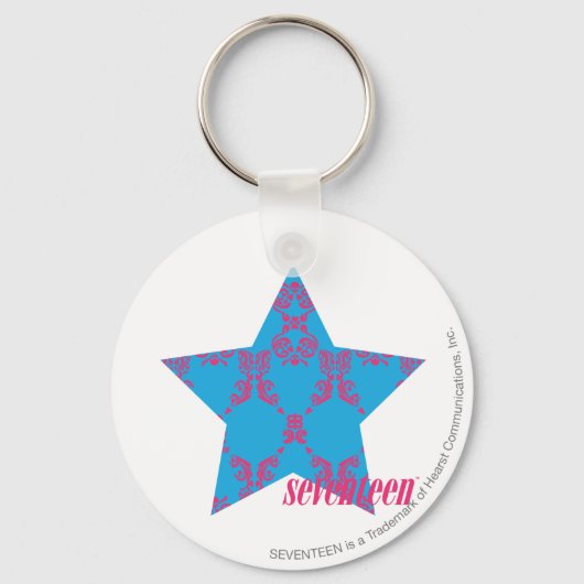 Damask Magenta-Aqua 2 Sleutelhanger (Voorkant)