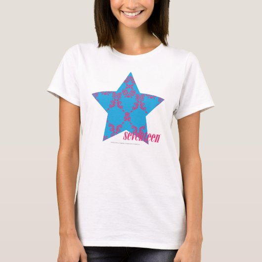 Damask Magenta-Aqua 2 T-shirt (Voorkant)