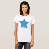Damask Magenta-Aqua 2 T-shirt (Voorkant volledig)