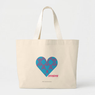Damask Magenta-Aqua 3 Grote Tote Bag