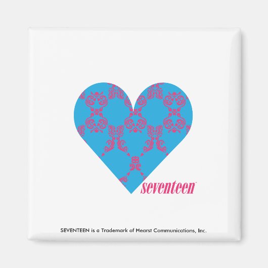 Damask Magenta-Aqua 3 Magneet (Voorkant)