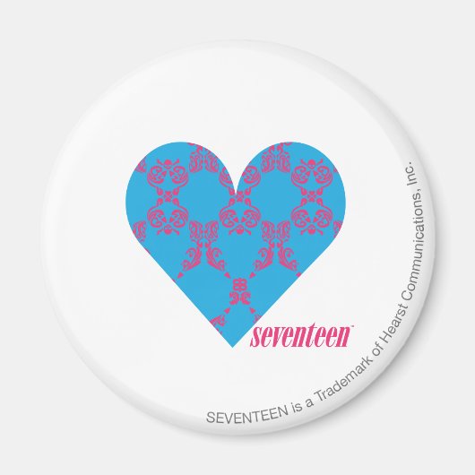 Damask Magenta-Aqua 3 Magneet (Voorkant)