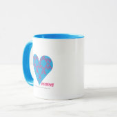 Damask Magenta-Aqua 3 Mok (Voorkant links)