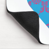 Damask Magenta-Aqua 3 Muismat (Hoek)