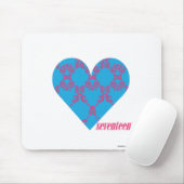 Damask Magenta-Aqua 3 Muismat (Met muis)