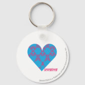 Damask Magenta-Aqua 3 Sleutelhanger (Voorkant)