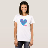 Damask Magenta-Aqua 3 T-shirt (Voorkant volledig)