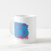 Damask Magenta-Aqua 4 Koffiemok (Voorkant links)