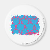 Damask Magenta-Aqua 4 Magneet (Voorkant)