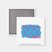 Damask Magenta-Aqua 4 Magneet (Voorkant / Achterkant)