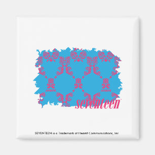 Damask Magenta-Aqua 4 Magneet