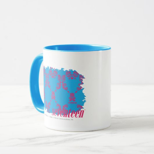 Damask Magenta-Aqua 4 Mok (Voorkant links)