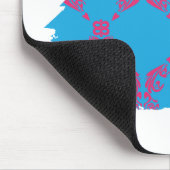 Damask Magenta-Aqua 4 Muismat (Hoek)