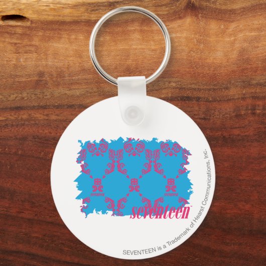 Damask Magenta-Aqua 4 Sleutelhanger (Voorkant)