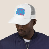 Damask Magenta-Aqua 4 Trucker Pet (In situ)