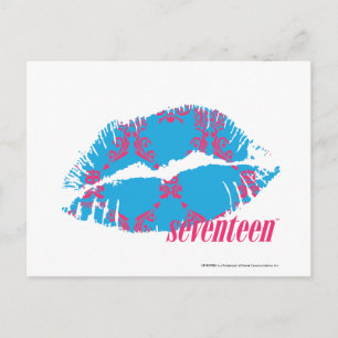 Damask Magenta-Aqua Briefkaart