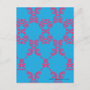 Damask Magenta-Aqua Briefkaart