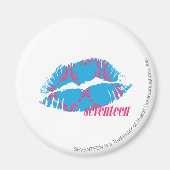 Damask Magenta-Aqua Magneet (Voorkant)