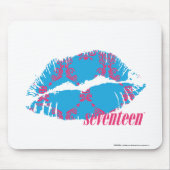 Damask Magenta-Aqua Muismat (Voorkant)