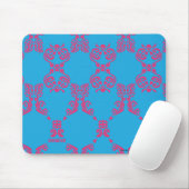 Damask Magenta-Aqua Muismat (Met muis)