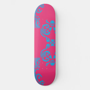 Damask Magenta-Aqua Persoonlijk Skateboard