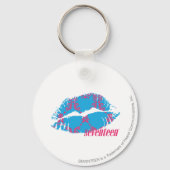 Damask Magenta-Aqua Sleutelhanger (Voorkant)